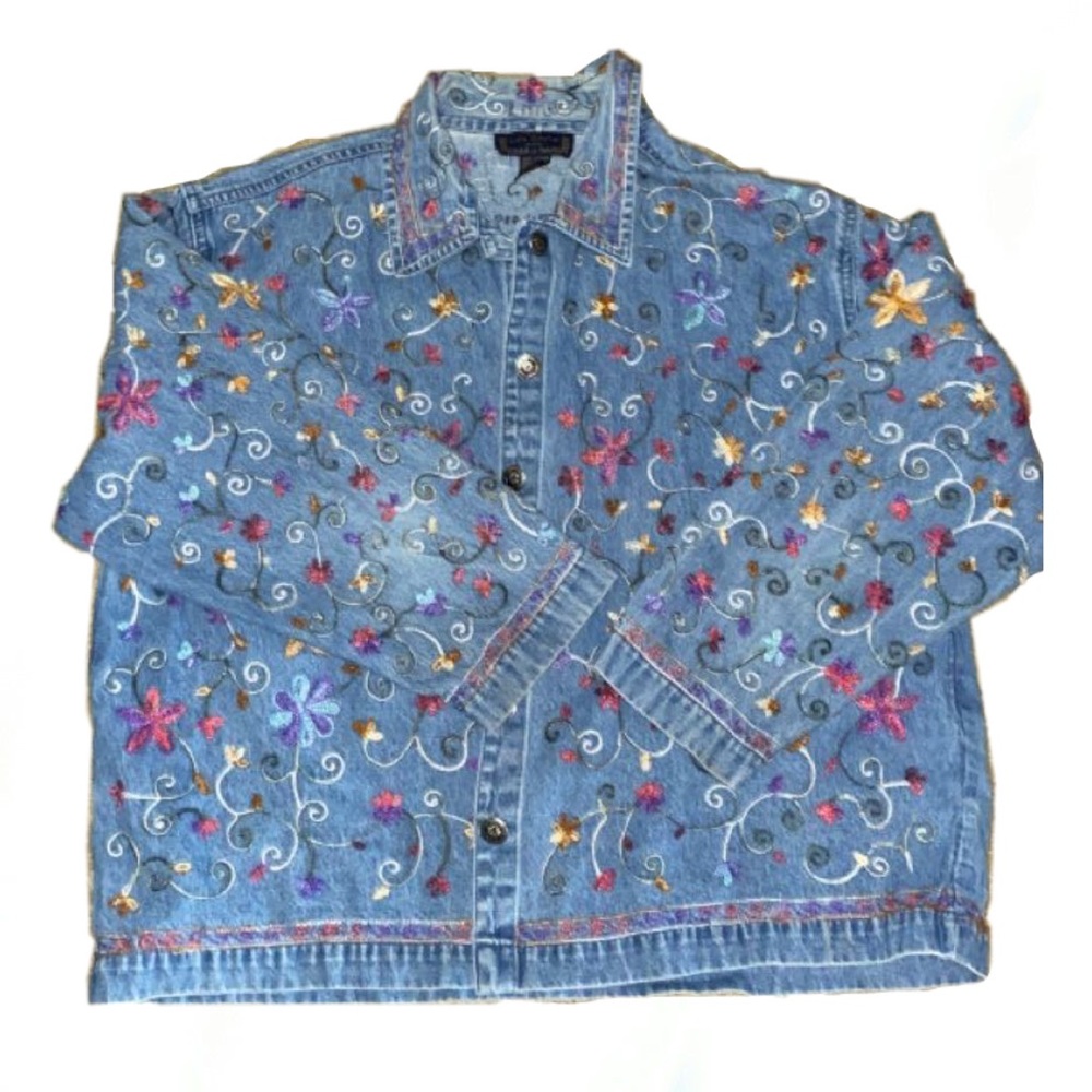 Life Style Embroidered Jean Jacket